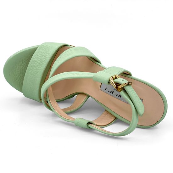 Босоножки Tiffi салатовые кожаные - фото 5, 451/Z90G TI