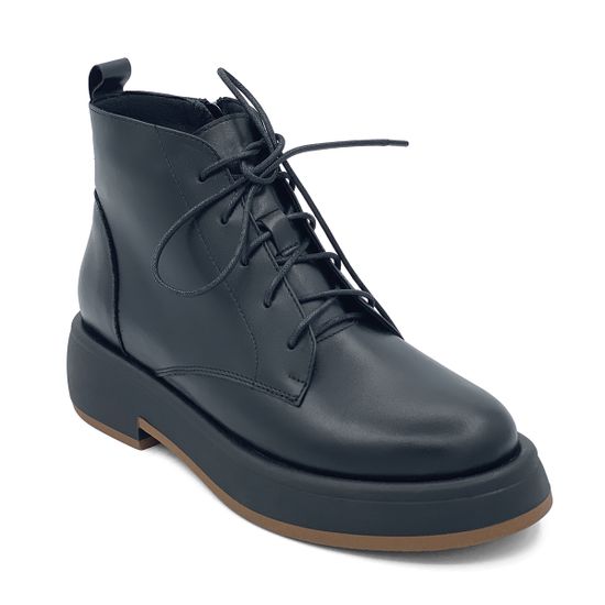 Ботинки CV Cover черные кожаные на байке - фото 2, 27123-1 COV