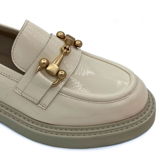 Лоферы Mimmu белые из лакированной кожи - фото 6, M303M10 MIM BIANCO