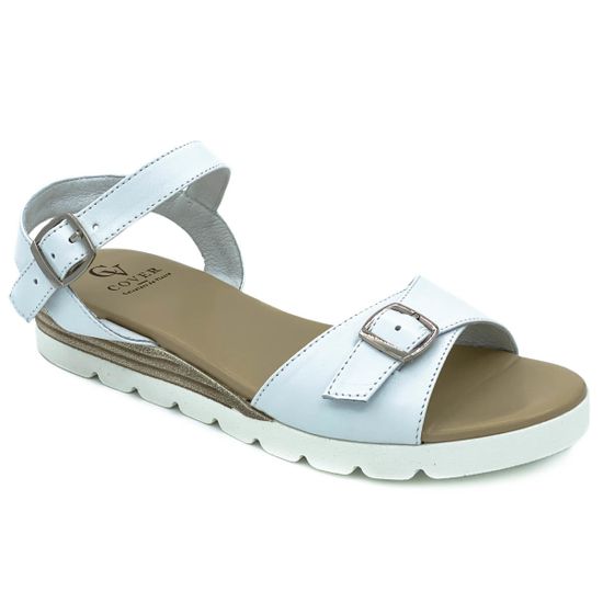 Босоножки Cover белые кожаные - фото 2, 5998 COV