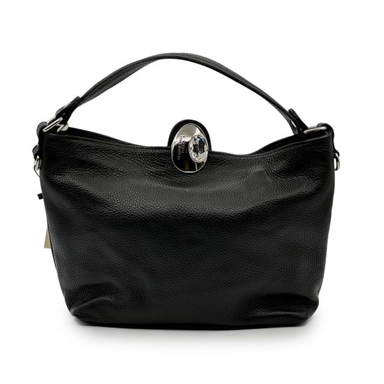 Сумка Renato Angi черная кожаная - фото 1,