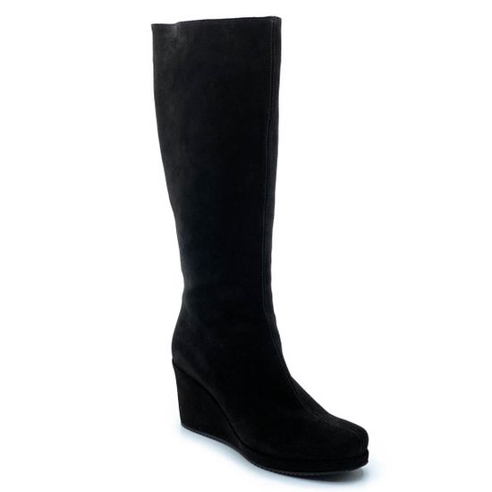 Сапоги Kelton черные замшевые МЕХ - фото 2, 