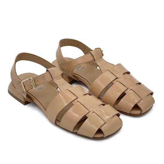 Сандалии MIMMU розовые кожаные лакированные - фото 7, F023K2 MIM ROSA