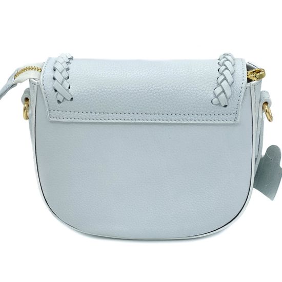 Клатч Di Gregorio белый кожаный - фото 3, 