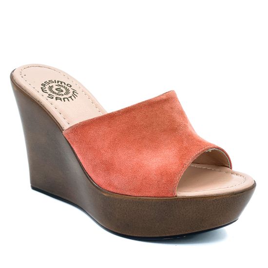 Сабо Santini замшевые красные aragosta - фото 2, 