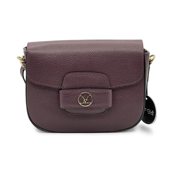 Сумка кросс-боди MOT-CLE кожаная бордовая - фото 1, VNT MOT BORDO