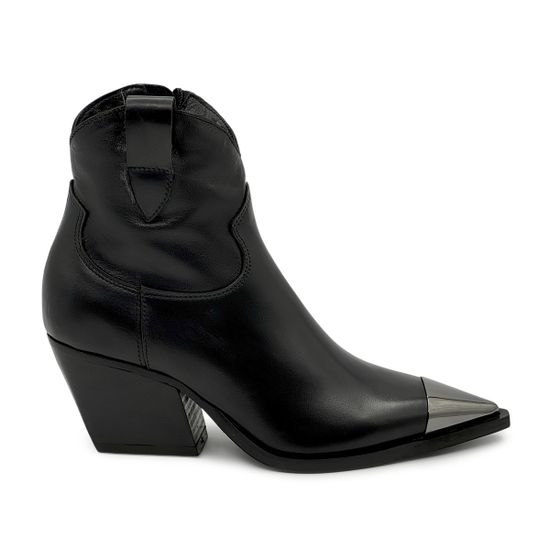 Ботильоны казаки MIMMU черные кожаные демисезонные - фото 1, M860M1 MIM NERO