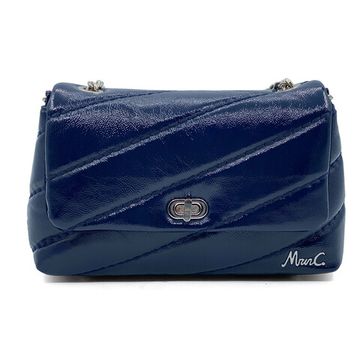 Сумка Marina Creazioni синяя из стеганой лакированной кожи - фото 1, B6714  MC BLU LAK