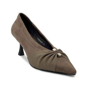 Туфли TUFFONI бежевые замшевые стрейч - фото 2, 1425010TVL TUF BEIGE