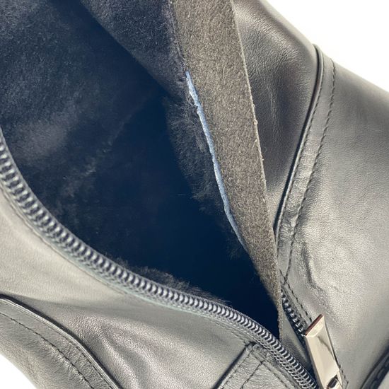 Сапоги Tuffoni черные кожаные МЕХ (мех до щиколотки) - фото 9, 1722019LE  TUF