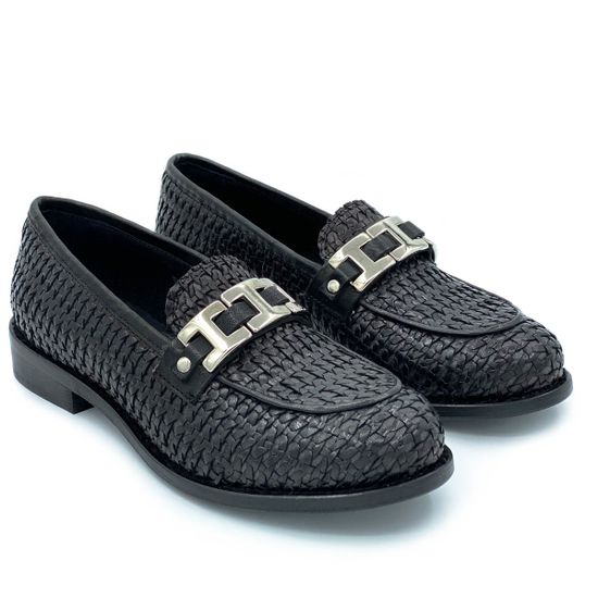 Лоферы Mimmu черные кожаные - фото 7, F303M1 MIM