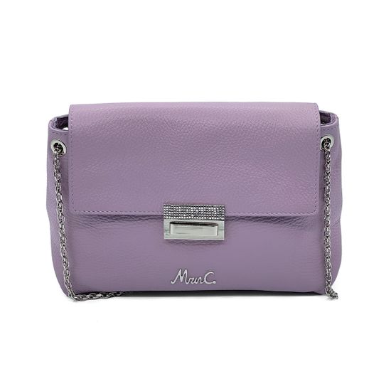 Сумочка Marina Creazioni лилового цвета кожаная - фото 1, B6227 MC LILLA