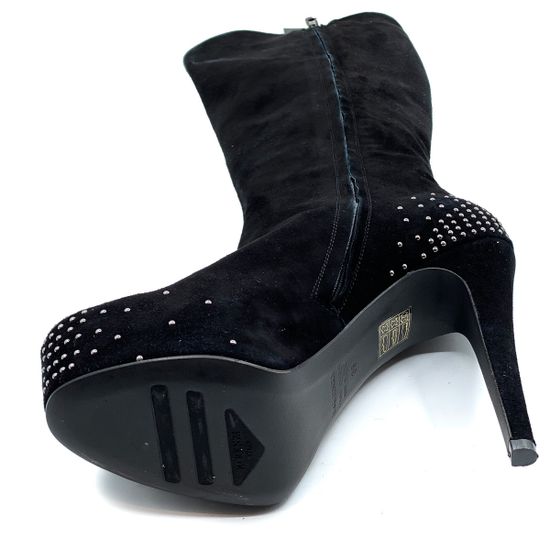 Сапоги Renzi черные замшевые демисезонные - фото 4, 414020 RZ