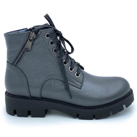 Ботинки Cover графитовые кожаные Байка - фото 1, 
