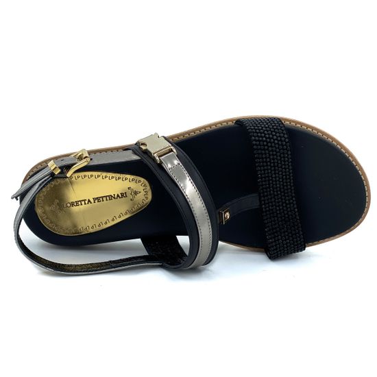 Босоножки Loretta Pettinari черные кожаные - фото 5, 