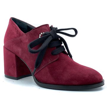 Ботильоны DiGiada бордового цвета на среднем устойчивом каблучке - фото 2, 1493 GIA BORDO