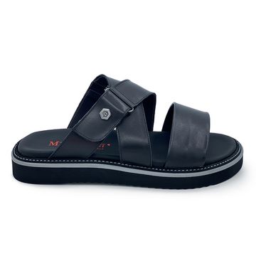 Шлепанцы Mario Bruni кожаные черные - фото 1, 1351 MB