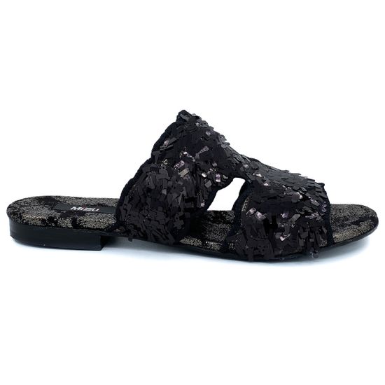 Шлепанцы Mimmu черно-бронзовые - фото 1, 