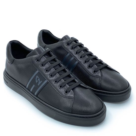 Кеды Giampieronicola черные кожаные - фото 7, 