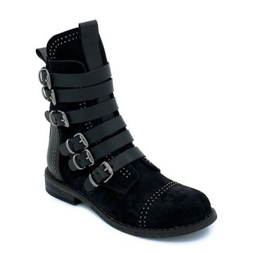 Ботинки Mimmu черные замшевые демисезонные - фото 2, M112M8 MIM