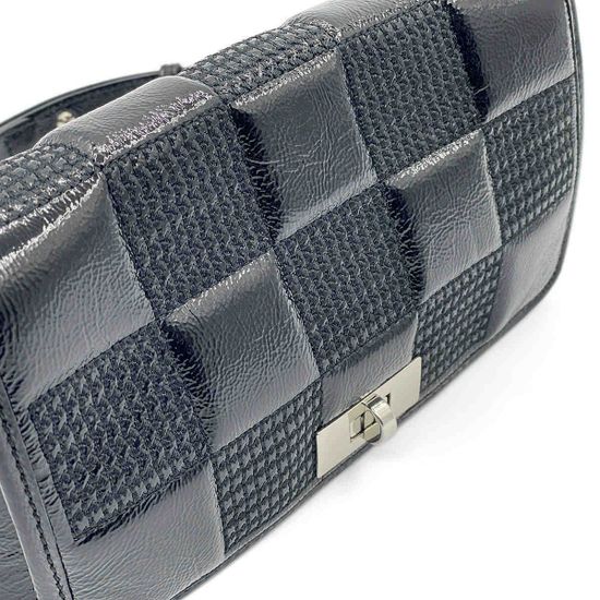 Сумка кросс-боди Marina Creazioni черная из лакированной кожи - фото 4, B6514 MC NERO LAK TRP248