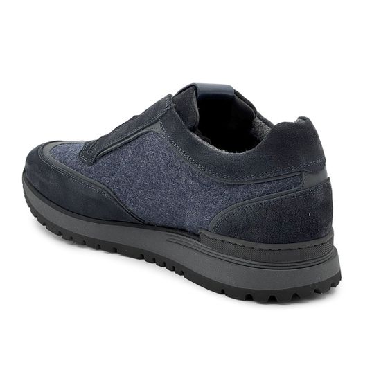 Кроссовки GIAMPIERONICOLA синие нубук/текстиль на байке - фото 3, M393207 GPN BLU