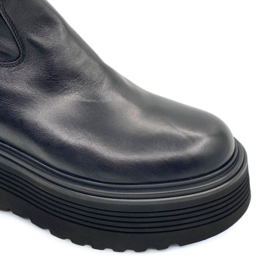 Сапоги Fru.it черные кожаные Байка со стрейчевым голенищем - фото 6, 7895L FR