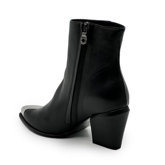 Ботильоны казаки NILA&amp;NILA черные кожаные демисезонные - фото 3, CM702 NIL NERO