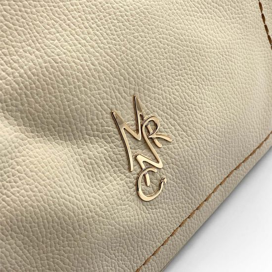 Сумка Marina Creazioni бежевая кожаная - фото 4, B6449 MC CREMA