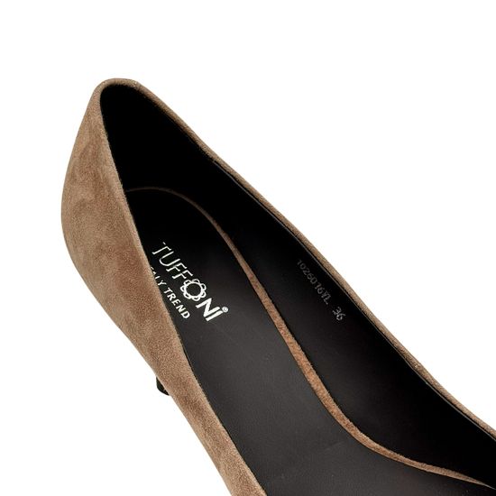 Туфли TUFFONI бежевые замшевые - фото 7, 1026016VL TUF BEIGE