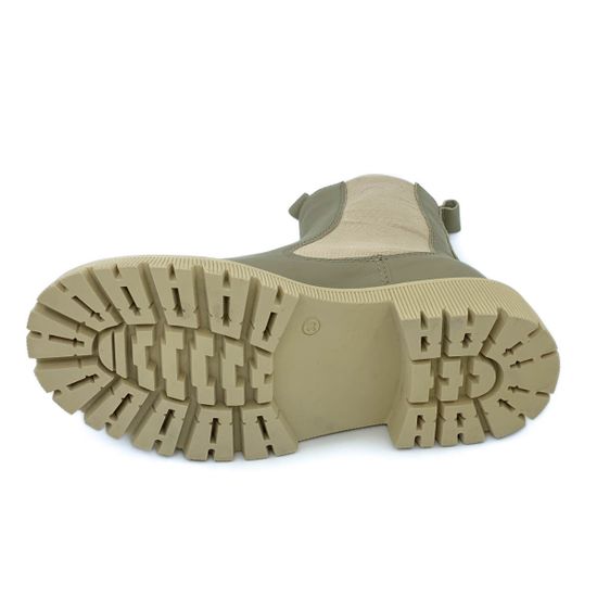 Ботинки челси Cover оливковые кожаные Байка - фото 4, 365629-1 COV