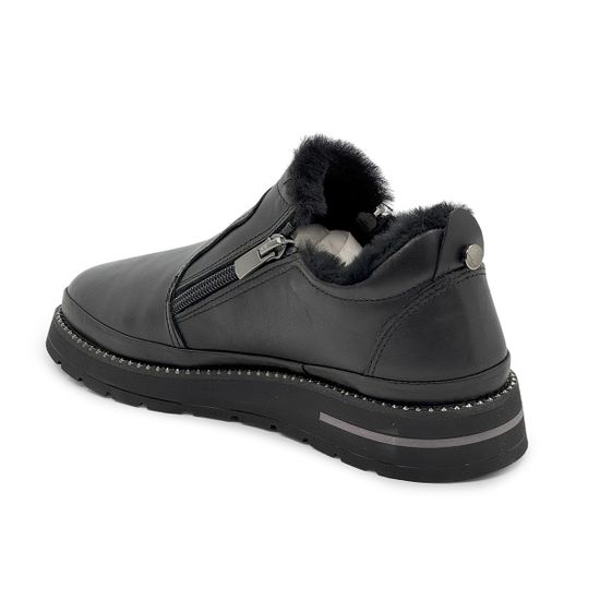 Полуботинки LAB MILANO черные кожаные на меху - фото 3, 0452617 LAB NERO