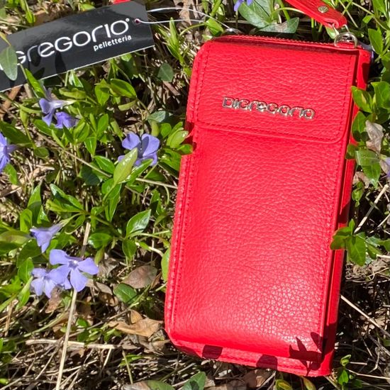 Сумочка Di Gregorio кросс-боди красная кожаная маленькая - фото 3, 