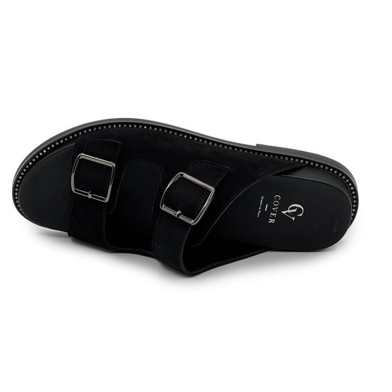 Сабо женские CV COVER черные замшевые - фото 5, 835-1 COV NERO