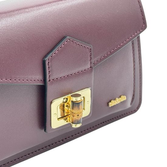 Сумка NILA&NILA бордовая кожаная - фото 4, BNN7041 NIL BORDO