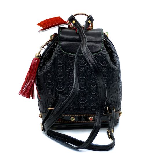 Рюкзак Marino Orlandi черный кожаный - фото 3, 