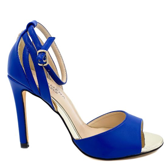 Босоножки Pacomena синие кожаные - фото 1, 