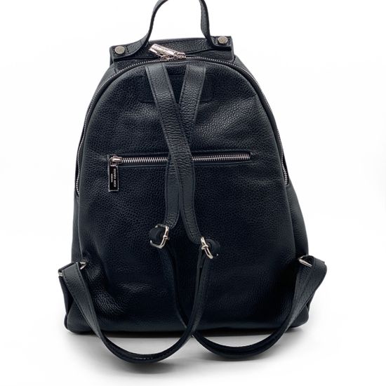 Сумка-рюкзак Renato Angi черная кожаная - фото 3, 