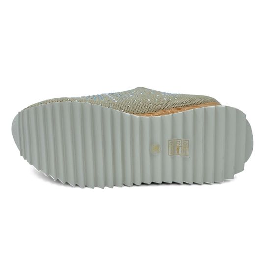 Кроссовки Ilasio Renzoni кожа и текстиль стрейч бежевые - фото 4, 