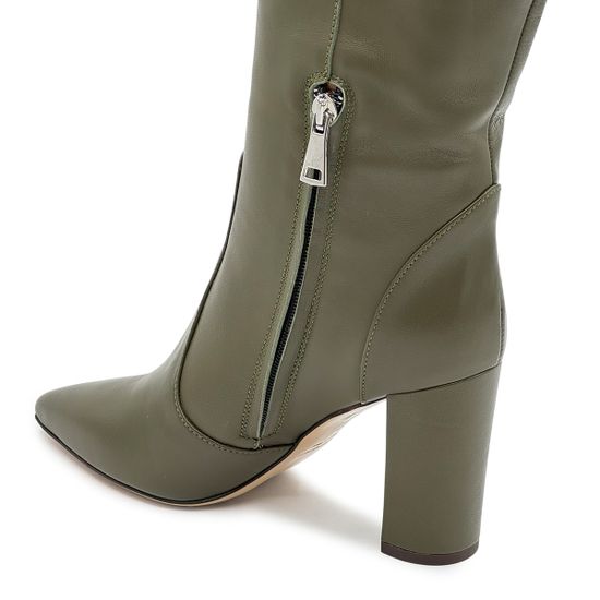 Сапоги Tiffi темно-зеленые кожаные демисезонные - фото 4, N658/R TI VERDE