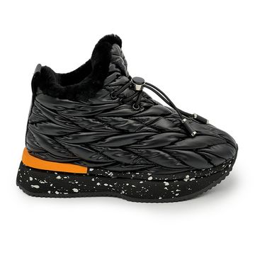 Кроссовки NILA&amp;NILA черные кожаные на меху - фото 1, NO6465M NIL NERO