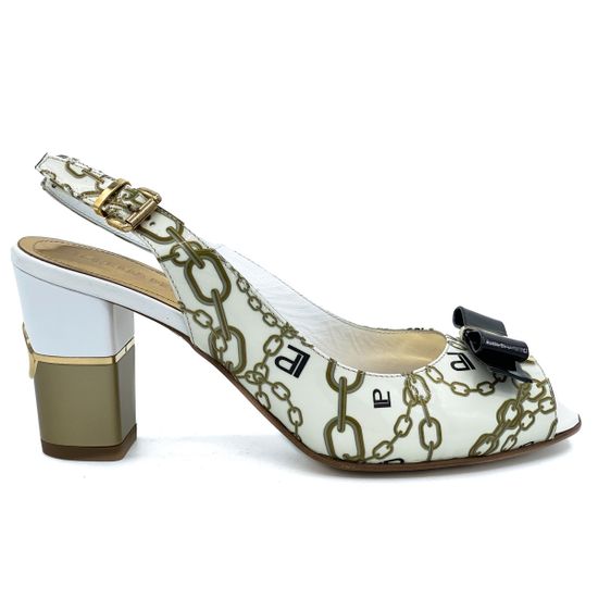 Босоножки Loretta Pettinari белые из лакированной кожи - фото 1, 