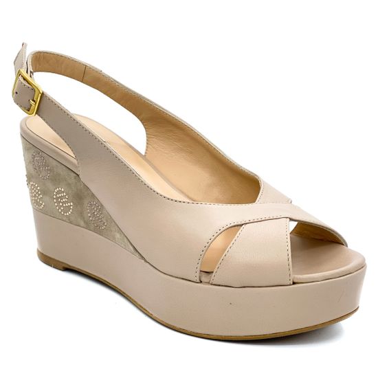 Босоножки Giorgio Piergentili бежевые кожаные - фото 2, 