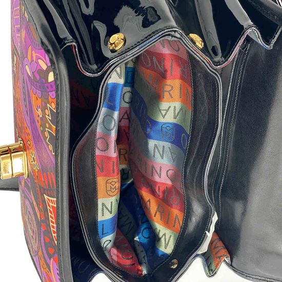 Сумка Marino Orlandi фуксия мультиколор кожаная - фото 4, 4969 MO FUXIA MULT