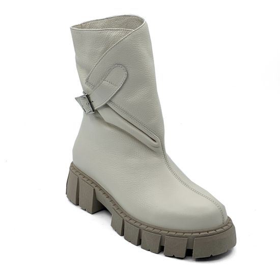 Ботинки CVCover бежевые кожаные на меху - фото 2, 80490-2 COV