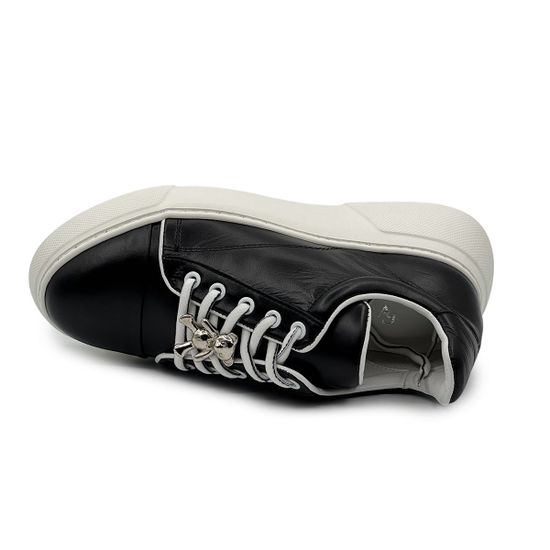 Кеды CV COVER черные кожаные демисезонные - фото 5, 456-02 COV NERO