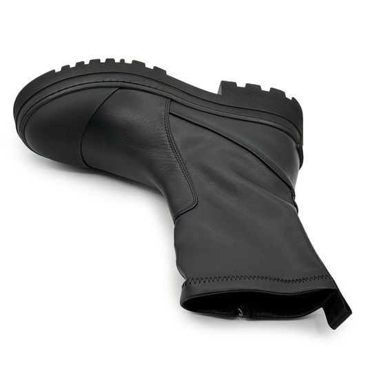 Ботинки  высокие TUFFONI черные кожаные на байке - фото 5, 3624015LB TUF