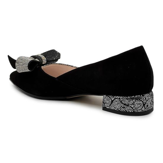 Туфли женские Ilasio Renzoni замшевые черные/серебро - фото 3, 8001 IR NERO