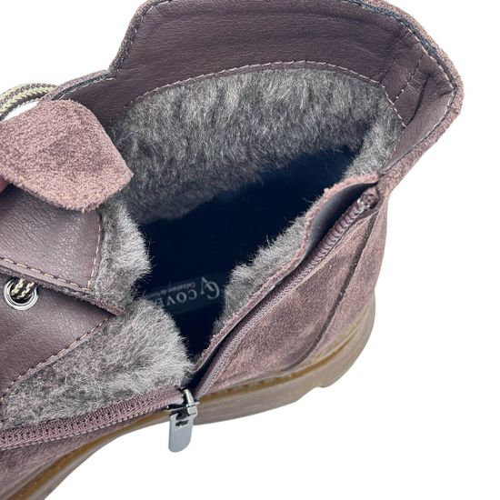 Ботинки CV COVER коричневые замшевые на шерсти - фото 7, 78229-3 COV