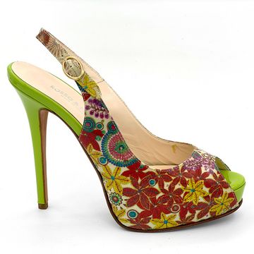 Босоножки Rosso&amp;Nero лакированные салатовые - фото 1, 3498 RN SALAT